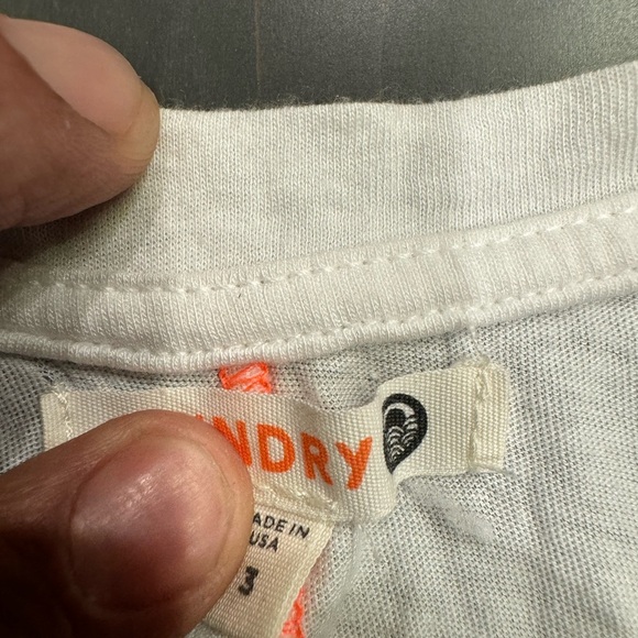 Sundry 'Love' White Tank Top Size Large - Picture 2 of 3